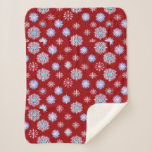 Flocos de neve da Vintage em Vermelho