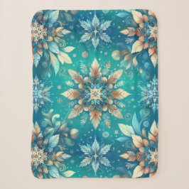 Cobertor Sherpa Flocos de Neve de Inverno