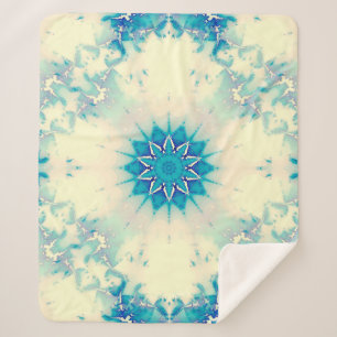 Cobertor Sherpa Flocos de neve de inverno, azuis e congelados, de 