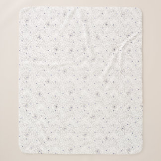 Cobertor Sherpa Flor Branca de Taupe desenhada à mão Sherpa Blanke