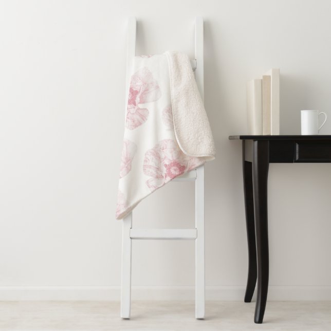 Cobertor Sherpa Flor cor-de-rosa (In Situ)