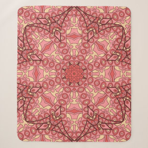 Cobertor Sherpa Flor de Abstrato étnico, Mandalas Sem Costura.