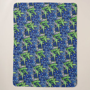 Cobertor Sherpa Flor de Amor Texana Texas Bluebonnet