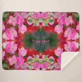 Cobertor Sherpa flor de Bougainvillea rosa