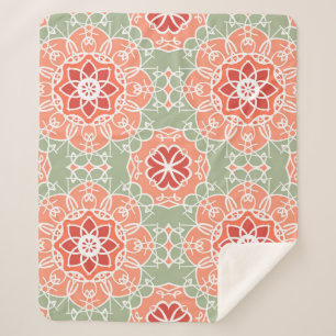 Cobertor Sherpa Flor de vintage de fundo. Padrão floral sem costur