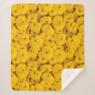 Cobertor Sherpa Flor mãe crisântemo de jardins amarelos