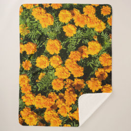 Cobertor Sherpa Flor Marigold em floradas
