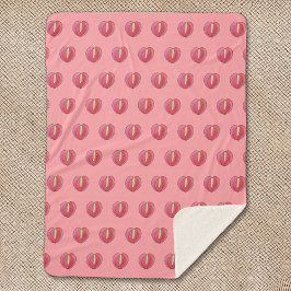 Cobertor Sherpa Flor Red Anthurium Sem Olho