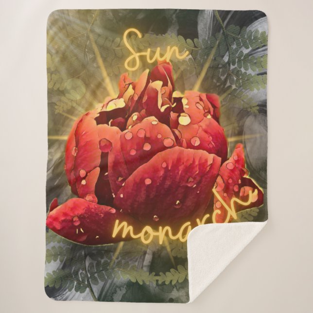 Cobertor Sherpa Flor Sherpa Blanket (Frente)