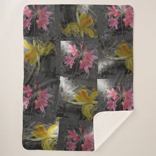 Cobertor Sherpa flor,Sherpa Blankets, artesanato, feriado, elegant (Frente)