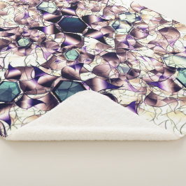 Cobertor Sherpa Flor virtual bagunçada em tons gradiente