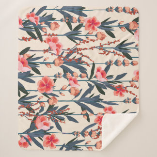Cobertor Sherpa Florais de Jardim: Vintagem Botânica Tropical