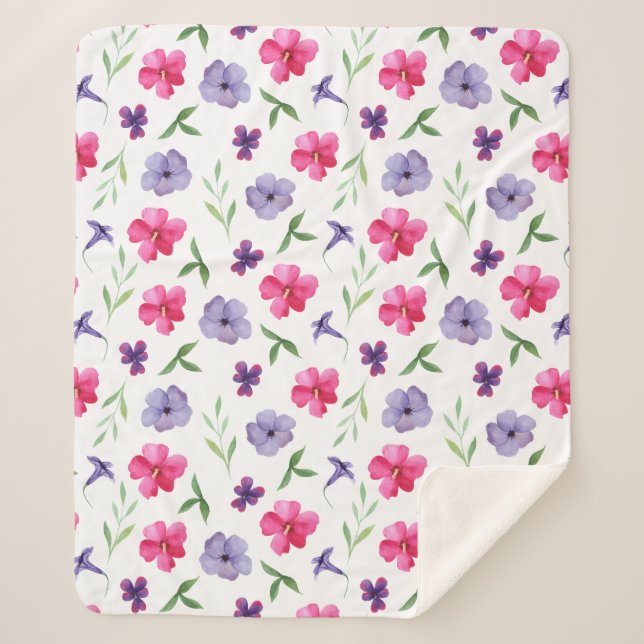 Cobertor Sherpa Floral (Frente)