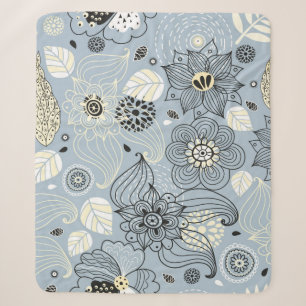Cobertor Sherpa Floral autumn design