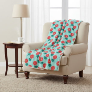 Cobertor Sherpa floral brilhante