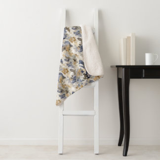 Cobertor Sherpa Floral de Primavera Pintado