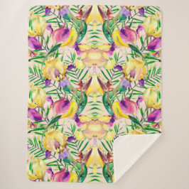 Cobertor Sherpa Floral estético