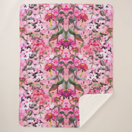 Cobertor Sherpa Floral estético