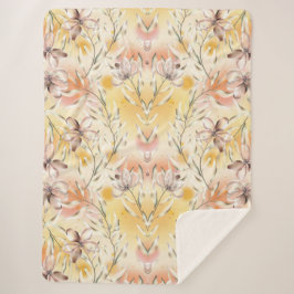 Cobertor Sherpa Floral estético