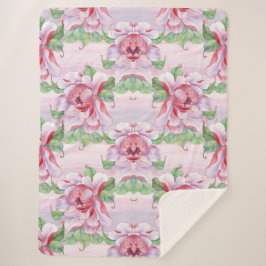 Cobertor Sherpa Floral estético