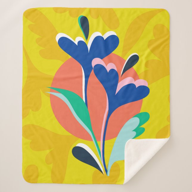 Cobertor Sherpa Floral Harmony (Frente)