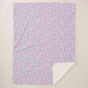 Cobertor Sherpa Floral pattern.05.FR.pink e LPink verde BG