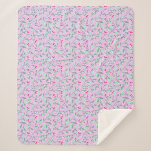 Cobertor Sherpa Floral pattern.05.FR.pink e LPink verde BG