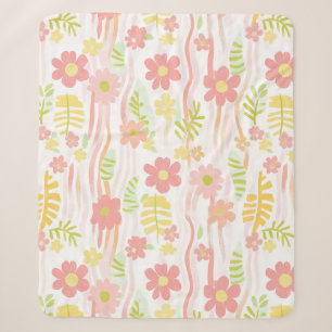 Cobertor Sherpa Floral Retro Pastel (3)
