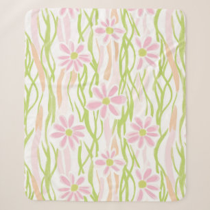Cobertor Sherpa Floral Retro Pastel (8)