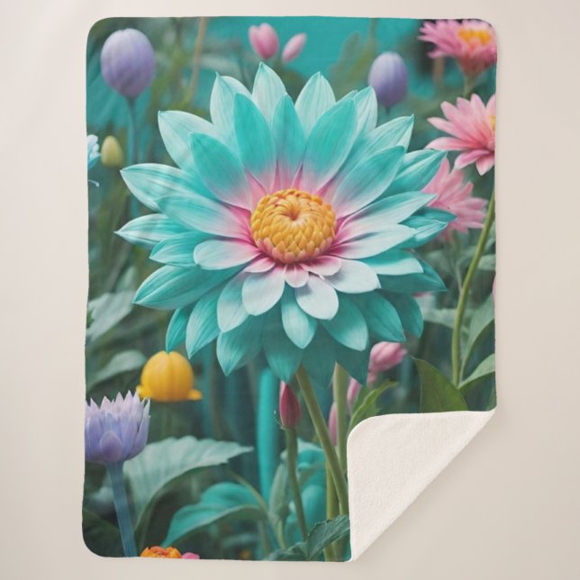 Cobertor Sherpa Floral Sherpa Blanket (Frente)