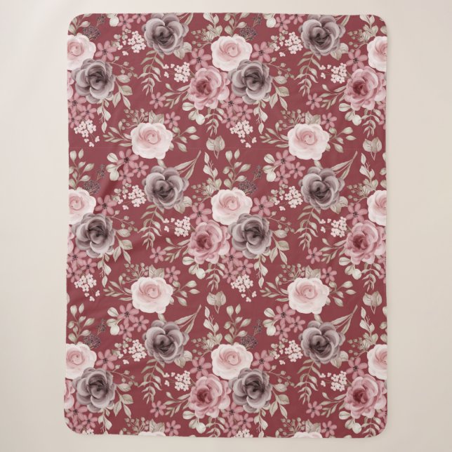 Cobertor Sherpa Floral Sherpa Blanket (Frente)