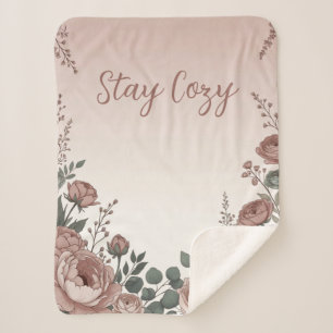 Cobertor Sherpa Floral Stay Cozy