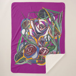 Cobertor Sherpa Flores