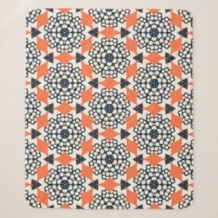Cobertor Sherpa Flores de abstrato: Vintagem Geométrica Simples