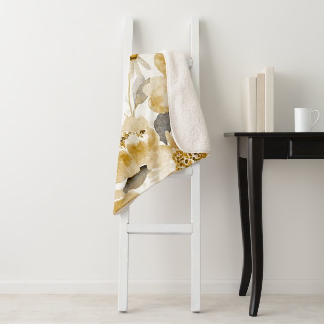 Cobertor Sherpa Flores de Aquarela 7 (In Situ)