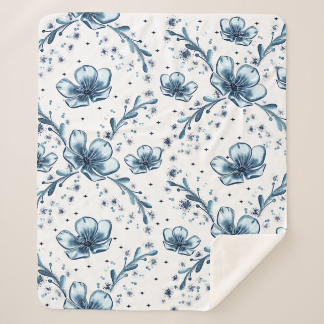 COBERTOR SHERPA FLORES DE INVERNO (Frente)