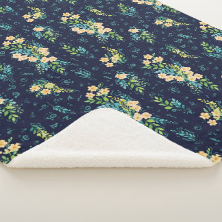 Cobertor Sherpa "Flores de Luna"