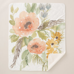 Cobertor Sherpa Flores de Verão Atrasadas I