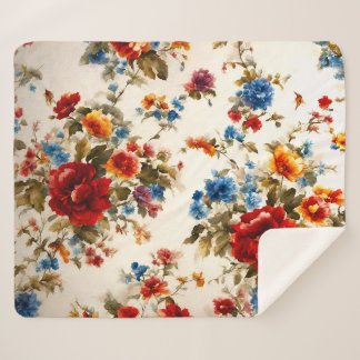 Cobertor Sherpa Flores de Verão Coloridas, Е pintadas e deliciosas