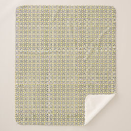 Cobertor Sherpa Flores Geométricas Douradas Sherpa Throw Blanket