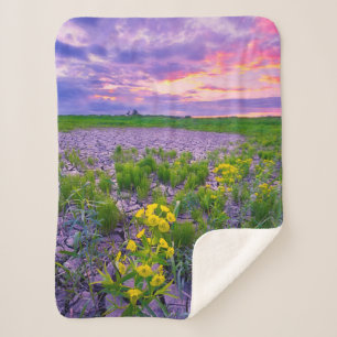 Cobertor Sherpa Flores North Dakota Red River Valley