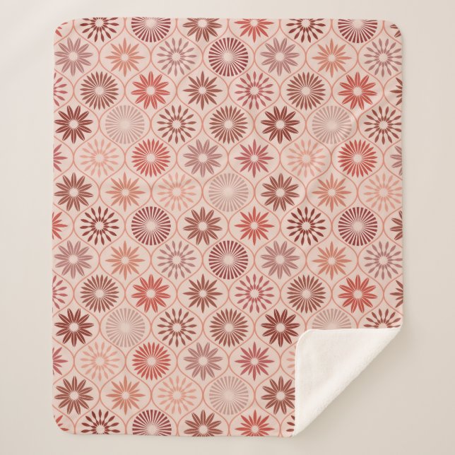 Cobertor Sherpa Flores Ogee Boho (Frente)