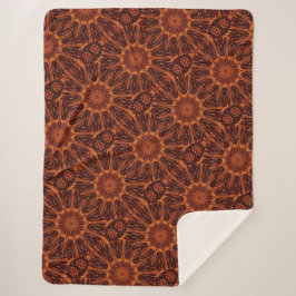 Cobertor Sherpa Flores selvagens Douradas e pretas 30