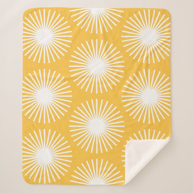 Cobertor Sherpa Flores simples: design sem costura escandinava. (Frente)