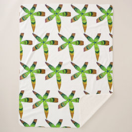 Cobertor Sherpa flores trópicas gradativas