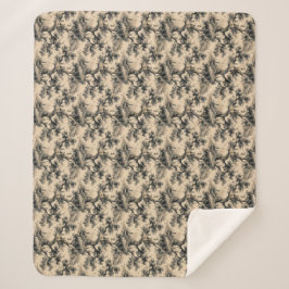 Cobertor Sherpa Floresta Encantada de Contos de Fadas Toile De Jou