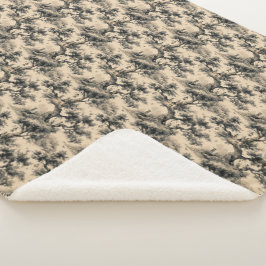 Cobertor Sherpa Floresta Encantada de Contos de Fadas Toile De Jou