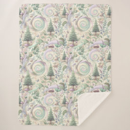 Cobertor Sherpa Floresta Encantada de Pastel: Uma Fantasia de Cott