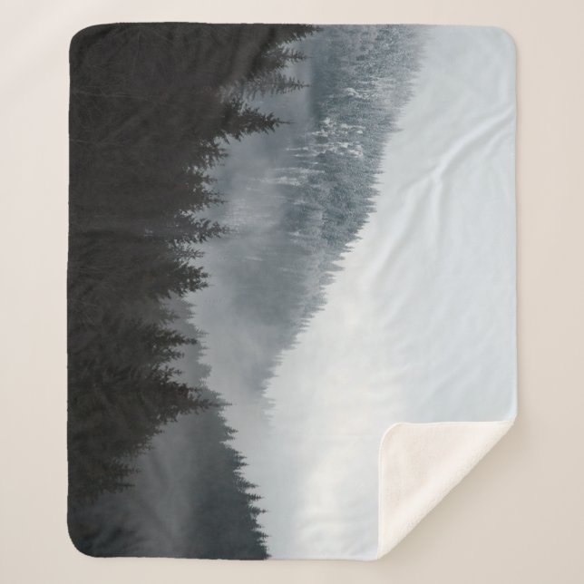 Cobertor Sherpa Floresta Mistura: Visão Cenária (Frente)