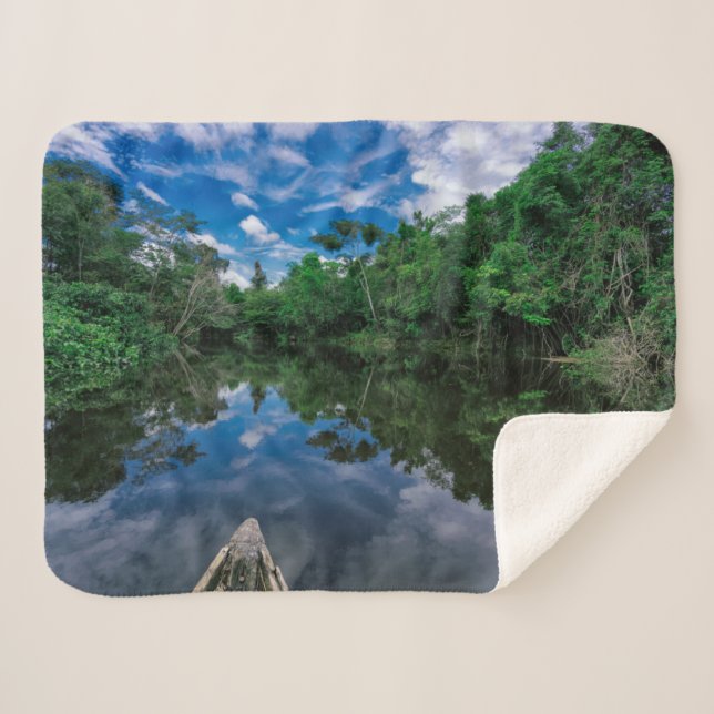 Cobertor Sherpa Florestas | Floresta Selvagem Peruana (Frente (Horizontal))